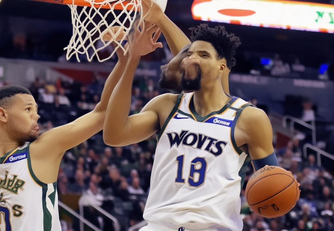 雄鹿队不敌明尼苏达森林狼，鲁迪·戈贝尔狂揽篮板主宰运动战